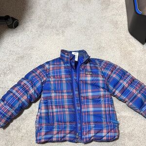 Patagonia Kids Blue Plaid Jacket